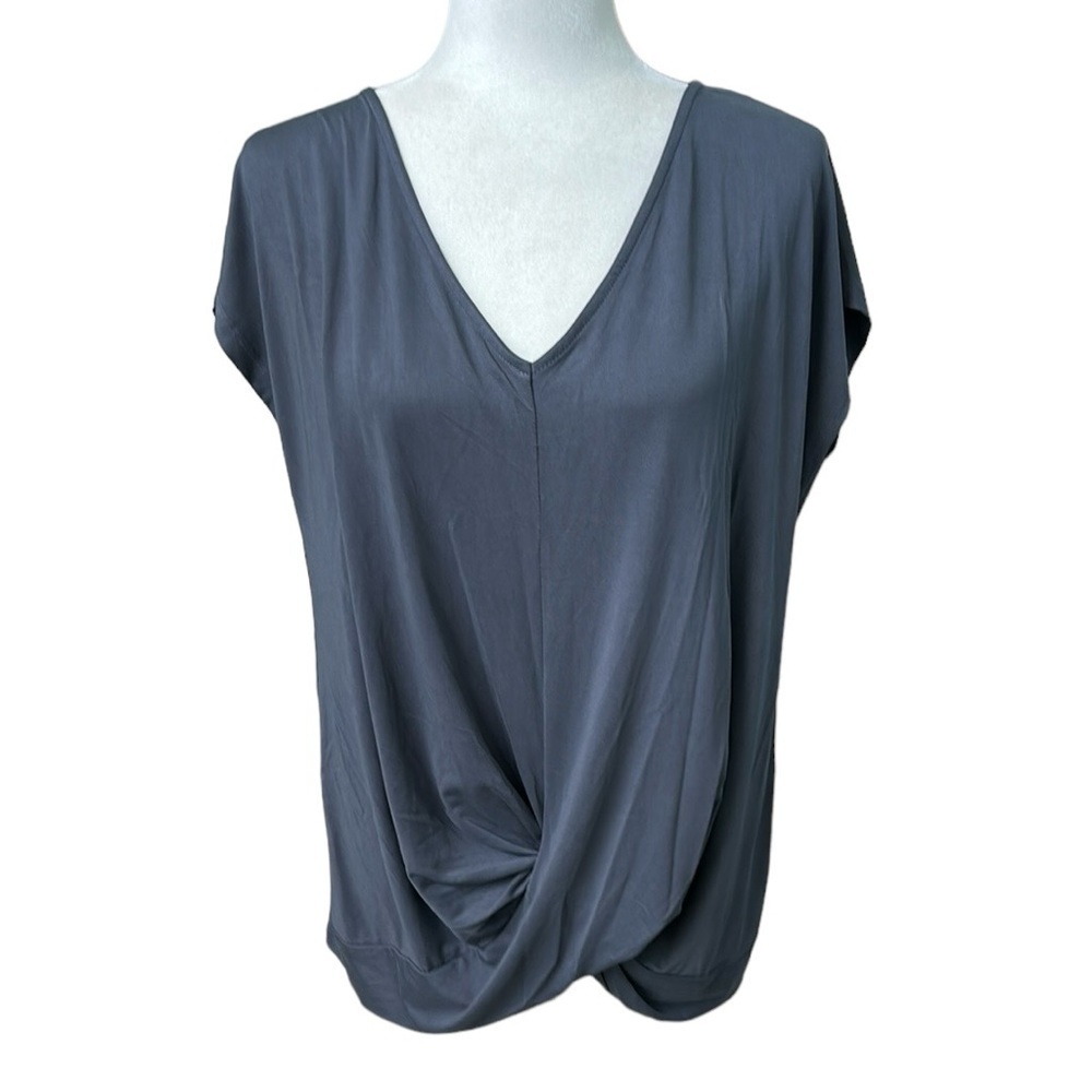 iGenjun Short Sleeve Top Blue Grey Size Large NWT